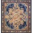 18th Century Chinese Ningxia Main Hall Carpet with Foo Dogs